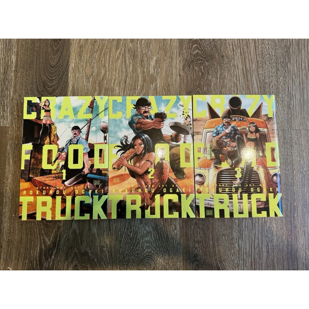 Used Crazy Food Truck Manga Complete Series Set Vol. 1,2,3 English